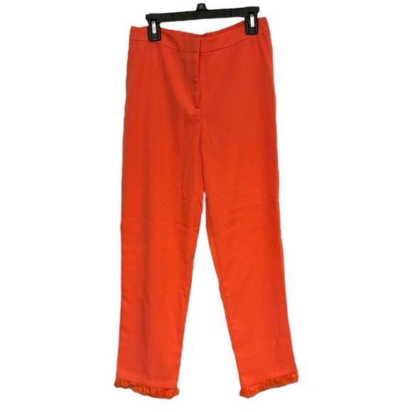 Rampage Coral Fringe Hem Cropped Pants NWT Size S Summer Capri - Picture 3 of 6